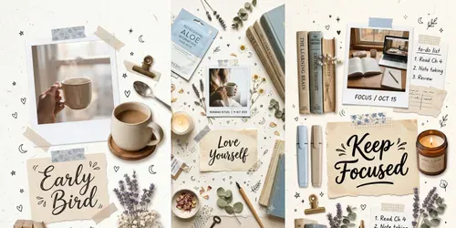 Aesthetic Mood Board Collage Makers generated by gemini-image