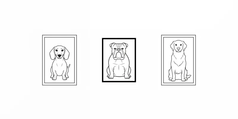 Bold Dog Vector Coloring Page Authorities generated by undefined