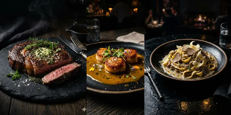Midnight Gastronomy Highend Noir Food generated by undefined
