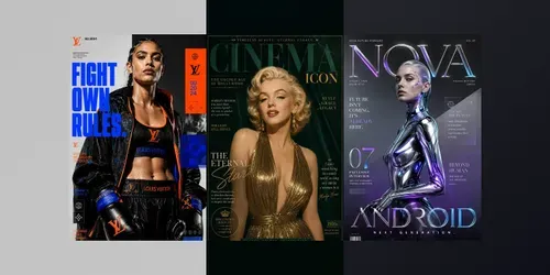 Typographic Fashion Editorial Posters generated by chatgpt-image