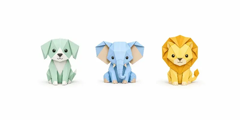Cute Origami Animal Premium Templates generated by undefined