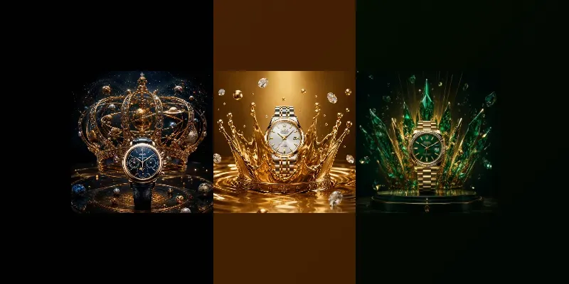 Luxury Crown Watch Prestige Poster Art generated by undefined