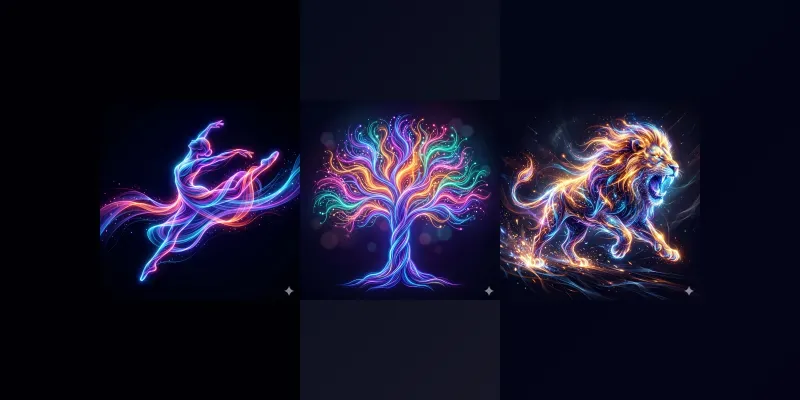 Brilliant Living Light Energy Forms generated by undefined