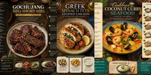 Luxury Recipe Infographics generated by chatgpt-image