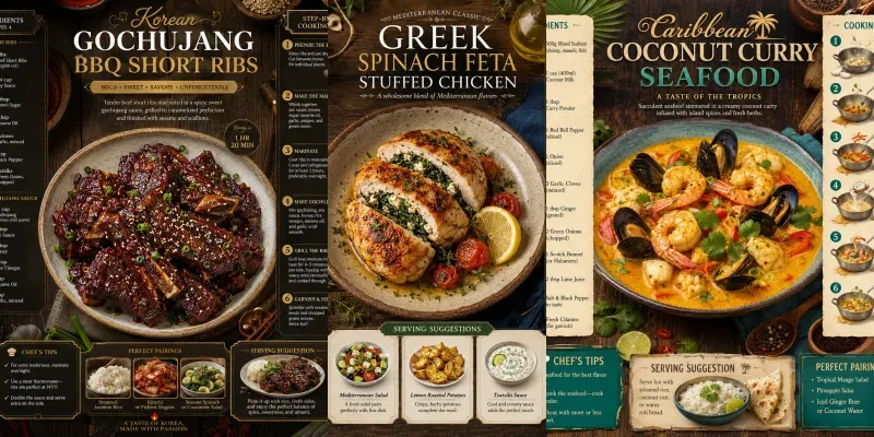 Luxury Recipe Infographics generated by undefined