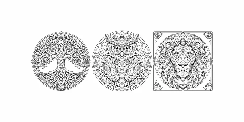 3D Illusion Coloring Books generated by undefined
