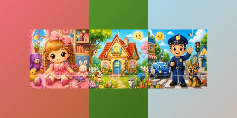 Kids Puzzle Illustration Generator generated by undefined