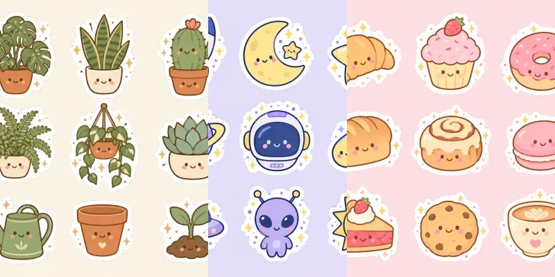 Kawaii Diecut Sticker Sheets