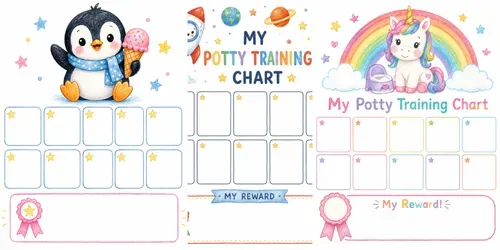 Potty Training Charts generated by chatgpt-image