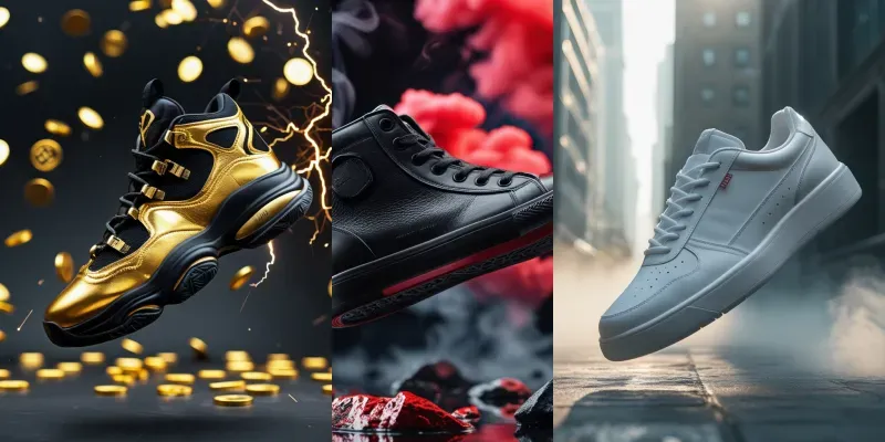 Ultrarealistic Dynamic Sneaker Advertisements generated by undefined