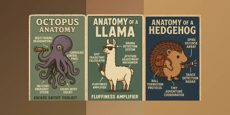 Funny Animal Anatomy Posters generated by undefined