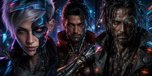 Cyberpunk Cybernetic Portrait Series generated by chatgpt-image