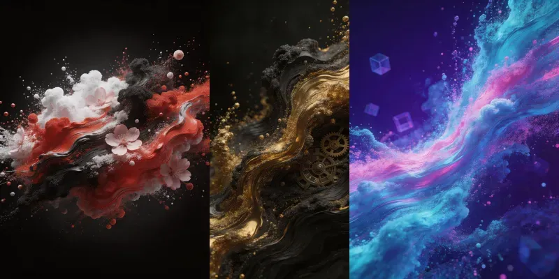 Cgi Particle Impasto Fluid Art generated by undefined