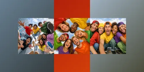 Friends Circle Perspective Photography generated by chatgpt-image