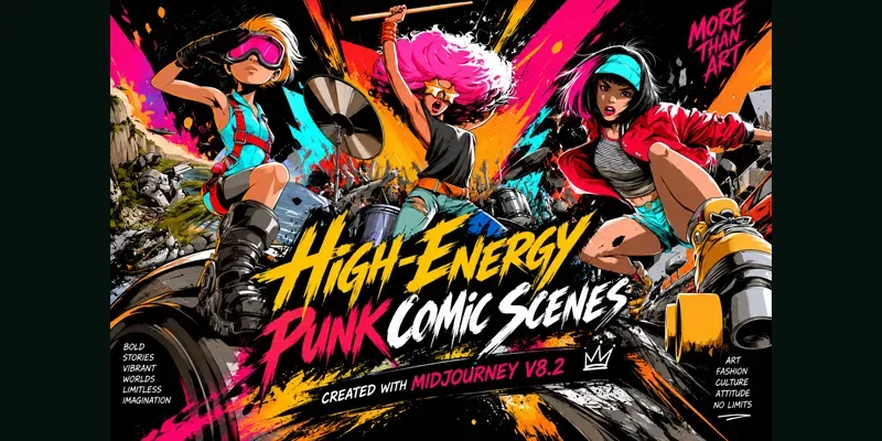 Highenergy Punk Comic Scenes generated by undefined