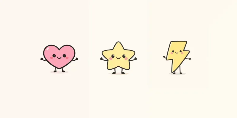Cute Minimalist Shape Characters generated by undefined