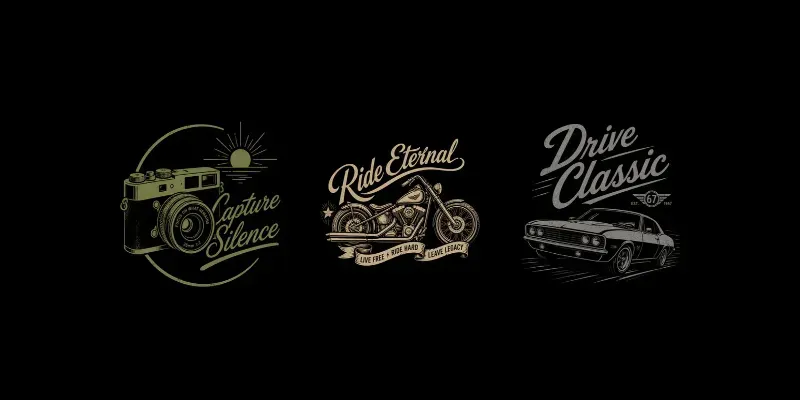 Premium Retro Tshirt Designs generated by undefined