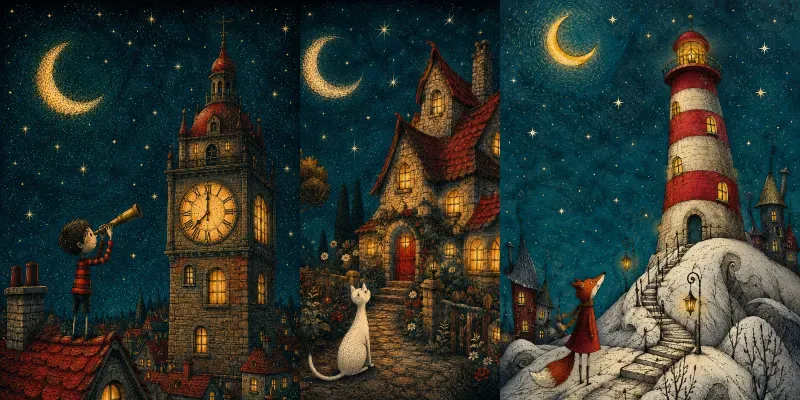 Whimsical Storybook Scene Graphic Creato generated by undefined