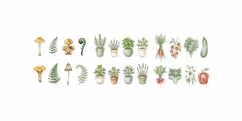 Watercolor Clipart Element Sets generated by undefined