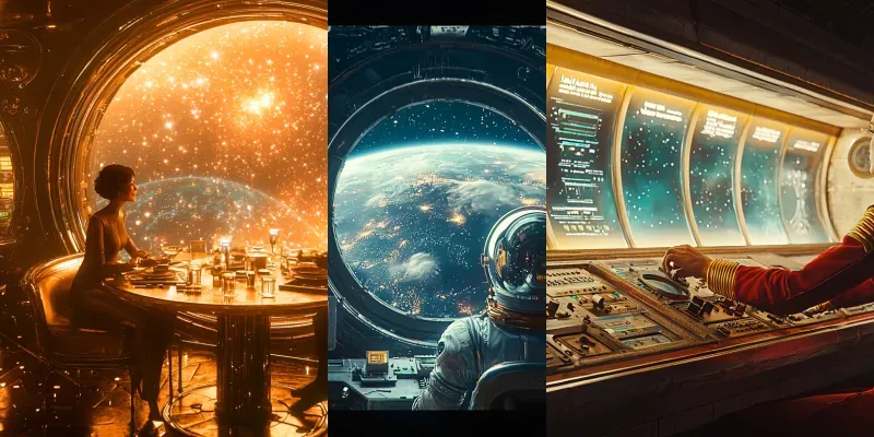 Retro Space Station Cinematics 1 generated by undefined