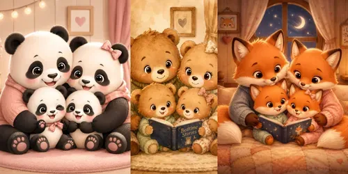 Cozy Family Chibi Scenes generated by chatgpt-image