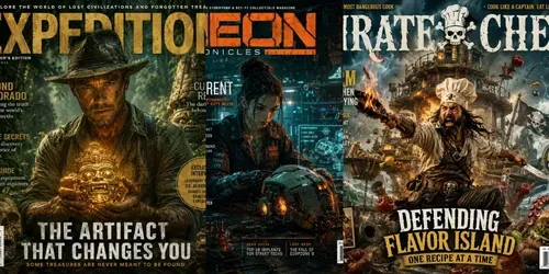 Cinematic Survival Magazine Covers generated by chatgpt-image