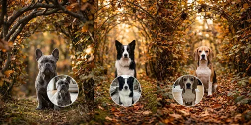 Autumn Forest Pet Portraits generated by gemini-image