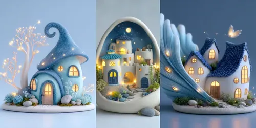 Magical Cottage Miniature Clipart generated by midjourney