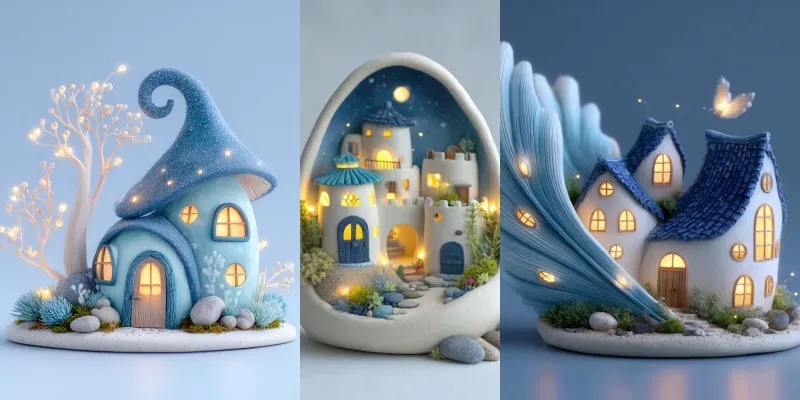Magical Cottage Miniature Clipart generated by undefined