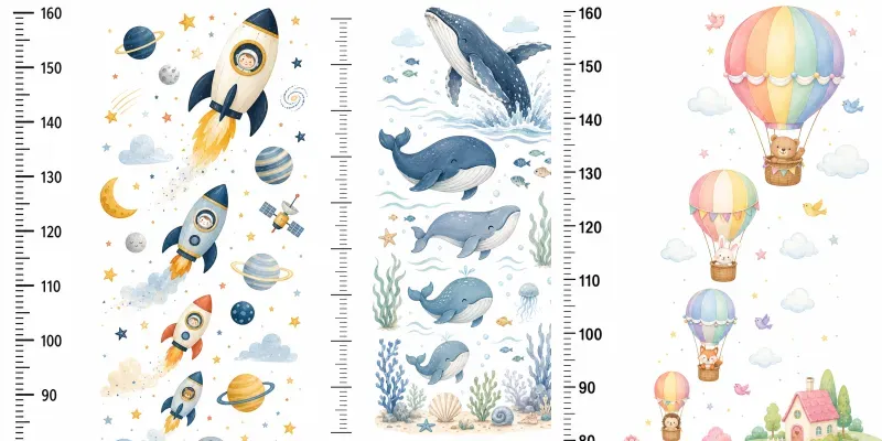 Kids Growth Chart Ruler Prints generated by undefined