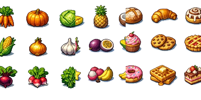 Retro Pixel Pantry Packs generated by undefined