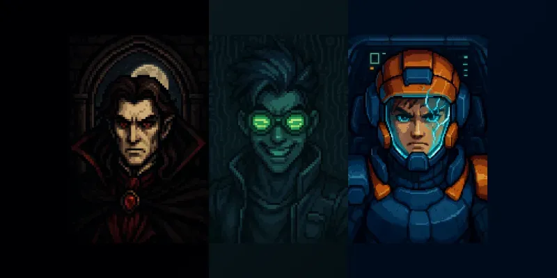 16bit Portraits generated by undefined