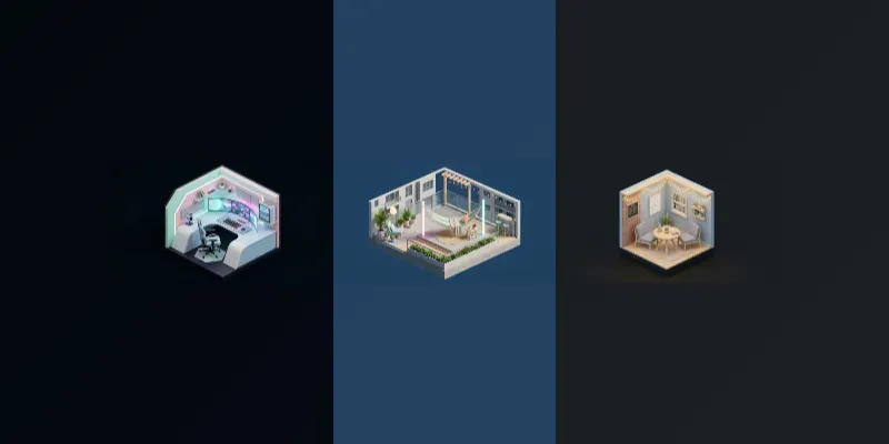 3D Minimal Chill Zone Dioramas generated by undefined