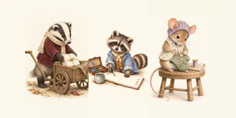 Heirloom Animal Storybook Portraits