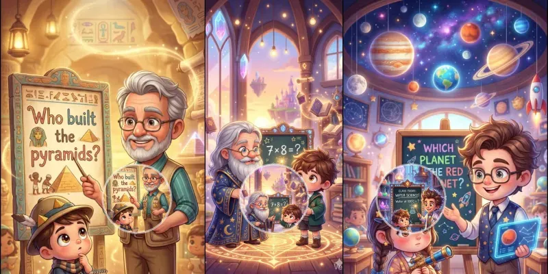 Chibi Teacher Student Dialogue Videos generated by undefined