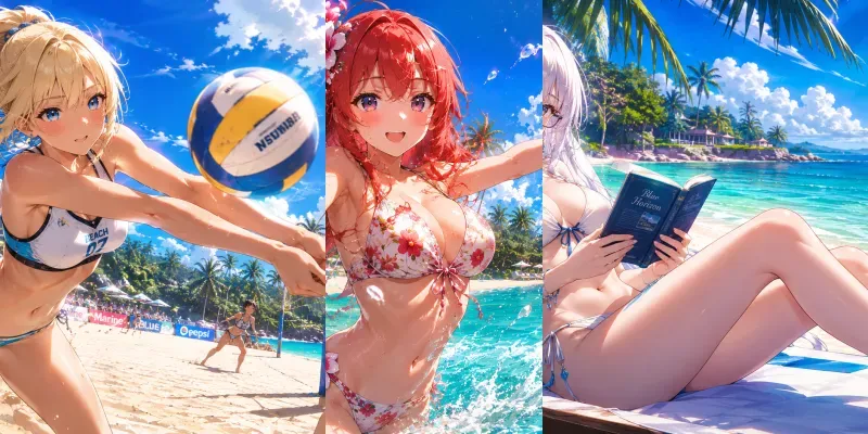 Anime Tropical Beach Girls Collections generated by undefined
