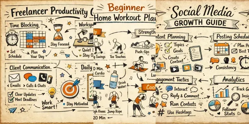 Sketchbook Style Infographics generated by undefined