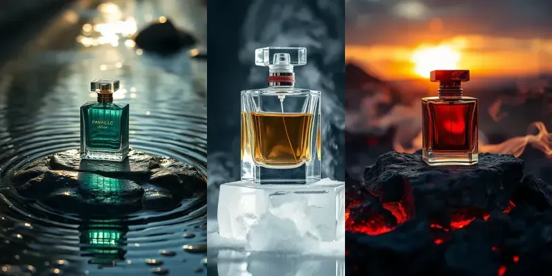 Commercial Luxury Perfume Nature Podiums generated by undefined