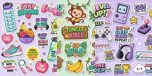 Kawaii Sticker Sheet Sets generated by chatgpt-image