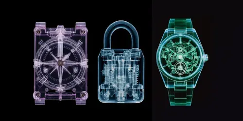 Vintage Mechanism Xray Scans generated by midjourney