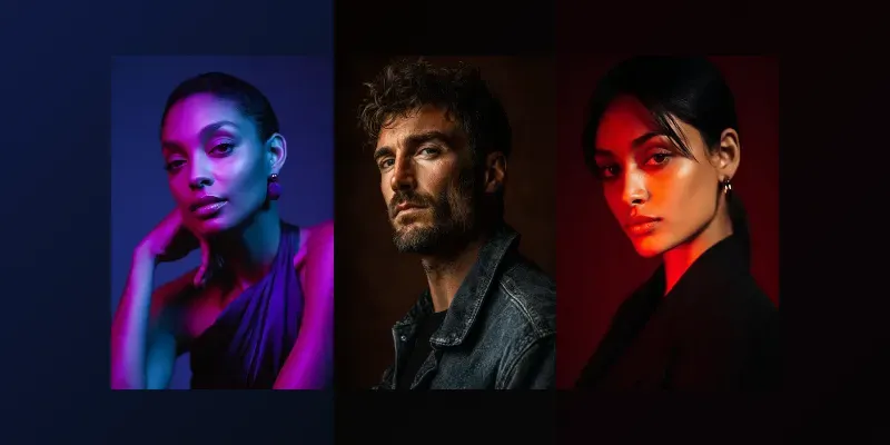 Dramatic Lighting Portraits generated by undefined