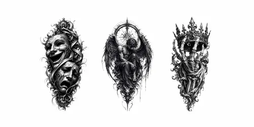 Dark Ink Tattoo Gothic Blackwork Designs generated by chatgpt-image