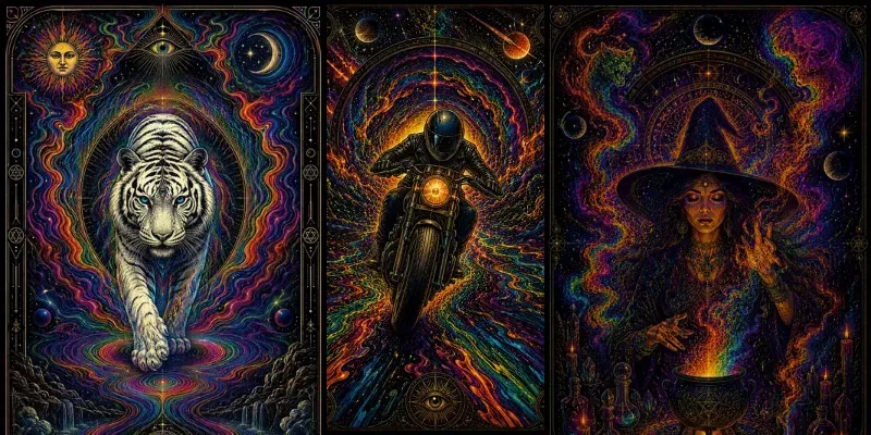 Psychedelic Optical Poster Art Generator generated by undefined