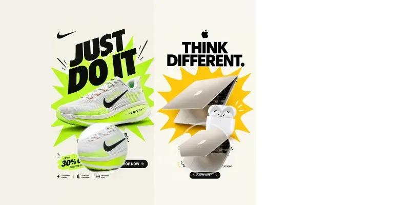 Burst Graphic Product Ad Posters