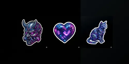 Pro Cyberpunk Custom Sticker Creators generated by gemini-image