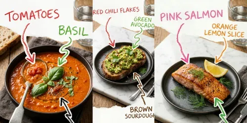 Crayon Annotation Food Photography generated by gemini-image