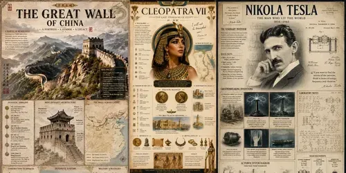 Epic Historical Infographic Posters generated by chatgpt-image
