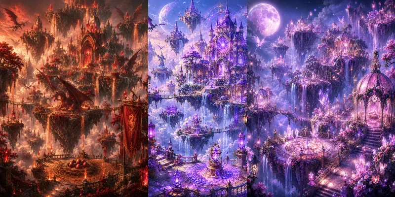 Floating Fantasy Islands generated by undefined