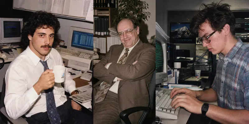 Vintage 90s Office Worker Portraits
