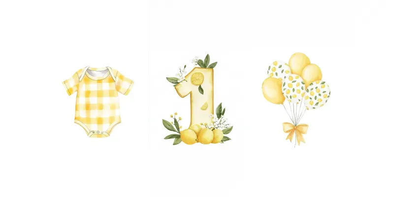 Baby Birthday Lemon Clipart generated by undefined